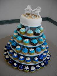 Beach Wedding Cupcake Tower Cupcake Tower Wedding Beach Cupcakes Beach Wedding Cupcakes