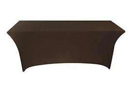 Tina 4 Ft Rectangular Banquet Table Cover Spandex Fitted Stretch Tablecloth Black Fitted Tablecloths Banquet Tables Table Covers