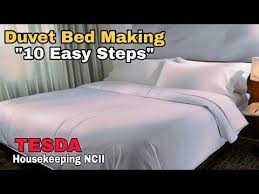 duvet bed making 10 easy steps the california roll way tesda housekeeping nc ii tutorial youtube how to make bed duvet bedding housekeeping