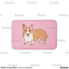 Corgi bathtime shower curtain | 70x 74. Welsh Corgi Pink Bath Mat Zazzle Com Pink Bath Mat Welsh Corgi Dog Bath
