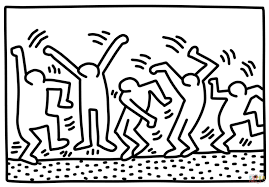 Dancing Figures By Keith Haring Coloring Page Free Printable Coloring Pages Keith Haring Art Keith Haring Haring Art