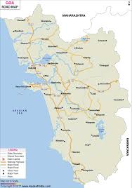 It allow change of map scale; Goa Road Map Map Goa Route Map