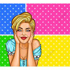 Vector Pop Art Woman Dreaming Woman Beautiful Pop Art Png And Vector With Transparent Background For Free Download Pop Art Women Vector Pop Pop Art Girl
