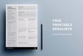 Free Printable Funeral Program Check Sheet Also Known As Remembrance Sheets Order Of Service Service Shee Funeral Program Template Funeral Programs Funeral