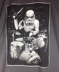 Star Wars Men S T Shirt Stormtropper Drummer New Rock N Roll Playing Drums In Clothing Shoes Accessories Men S Cloth How To Play Drums Drummer Drum Solo