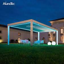 Looking for gazebo lighting ideas then check out these 3 great products to illuminate your gazebo on those dark nights. Automatic Opening Closing Awning Metal Outdoor Gazebo With Led Lights Buy Outdoor Gazebo Metal Gazebo Automatic Gazebo Product On Aluminum Pergola Alunotec
