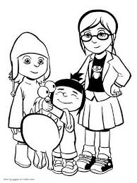 Free printable coloring pages for kids. Agnes Margo And Edith Coloring Page Coloring Pages Printable Com