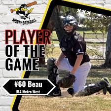 ☀ 😎 3 cheers for this weeks 'Players of the Game' 😎☀ ⚾ U12 Rookie A:  Jonty B, for amazing catching behind home plate, staying cool during a hot  Friday night game
