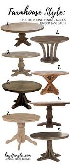 Farmhouse Decor The Round Wood Dining Table Round Dining Room Rustic Round Dining Table