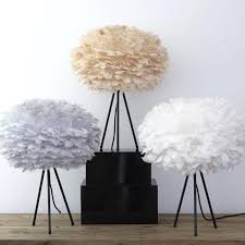 Grey Feather Shade Tripod Table Lamp Primrose Plum In 2020 Pendant Lamp Shade Feather Lamp Tripod Table Lamp