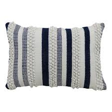 Black And White Striped Outdoor Cushions Walmart Free 2 Day Shipping Buy Better Homes Gardens 13 X 19 Outdoor Toss Pillow Blue Woven At Walmart Com