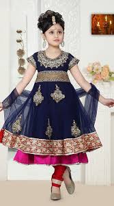 Dark Blue Net Readymade Kids Suit Dt502529 Kids Suits Kids Salwar Kameez Kids Frocks
