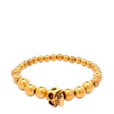 Check spelling or type a new query. Alexander Mcqueen Skull Ball Bracelet Gold End