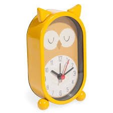 Reveil Chouette En Metal Jaune H 14 Cm Vintage Decoration Jaune Moutarde Maison Du Monde Reveil Enfant