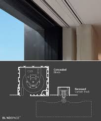 Baton and hand draw wall and ceiling curtain track sets. Blindspace Blind Concealment Solutions With Unique Removable Flap Shade Factor