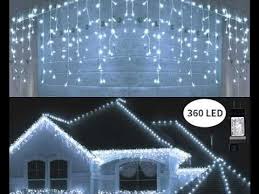 Toodour Led Icicle Lights 360 Led 29 5ft 8 Modes Window Curtain Fair