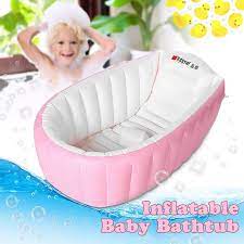 Once your baby is ready for a bath, you might use a plastic tub or the sink. Buy Portable Baby Bathtub Inflatable Bath Tub Children Tub Cushion Foot Air Pump Warm Winter Keep Warm Folding At Affordable Prices Free Shipping Real Reviews With Photos Joom