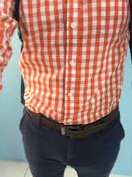 Camisa A Cuadros Naranja Y Pantalon Azul Marino Azul Naranja Combinacion Pantalonazulmarino Camisaacuadrosnaranj Mens Tops Women S Plaid Shirt Men Casual