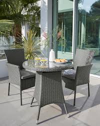 Wicker is not a material. Almeria Rattan Bistro Set J D Williams