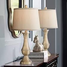 Find with luxxu the best luxury table lamp design at luxxu.net. Becky Traditional Table Lamps Set Of 2 Antique Brass Gold Metal Beige Tapered Drum Shade Decor For Living Room Bedroom House Bedside Nightstand Home Office Entryway Family Regency Hill Amazon Com