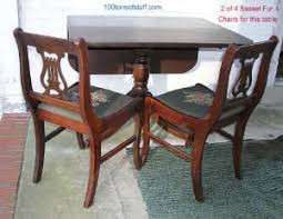 Antique Furniture Cherry Wood Harp Table1947 Duncan Fife Drop Leaf Table 2 Of 4 Harp Back Chairs Redo Furniture Furniture Beautiful Furniture