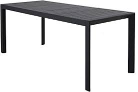 Banks extending dining table gray wash. Chicreat Extendable Garden Table Gray Charcoal Aluminum 127 180 X 77 X 71 5 Cm Amazon De Garden