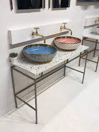 Make use of a cleat to secure the rear of the desk to the wall. Amazing Bathroom Sink Designs You Re Going To Love