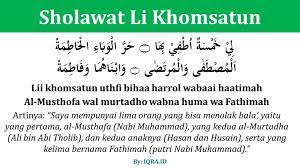 Sholawat Li Khomsatun Lengkap Latin Dan Artinya Iqra Id