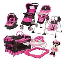 8 Pc Set Minnie Mouse Baby Girl High Chair Swing Doll Car Seat Bouncer Pack Play Disney Baby Doll Car Seat Baby Minnie Mouse Baby Alive Dolls