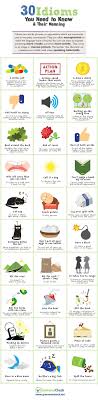 30 Idioms You Need To Know Their Meaning Infographic Idioms English Writing English Idioms
