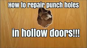 How To Repair Punch Rage Holes In Hollow Doors Easy Hack Hollow Core Doors Door Repair Doors
