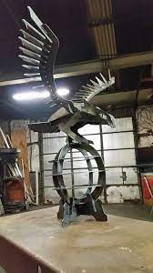 Burntables Customer Luther Dorman Made This Eagle With His Cnc Table Cnc Cnc Table Metal Art Welded Plasma Cutter Art