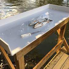 If you fish from your boat and have been using the top of a cooler or the boat's gunwale to cut bait or clean fish, consider adding a bait cutting table or fish cleaning station. Fish Cleaning Table Ryobi Nation Projects