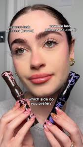 putting the essence lash princess sculpted and the essence lash princess  brown mascara to the eyelash test today✨ which side would you wear?👀