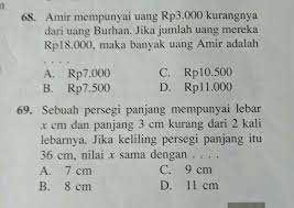 Diketahui harga pensil adalah rp 2.000 dan total belanja rp 11.000. M79 Soal Cerita Plsv Jawab Pakai Cara Penjelasan Tutorial Bingung Karena Belum Puas Dengan Brainly Co Id