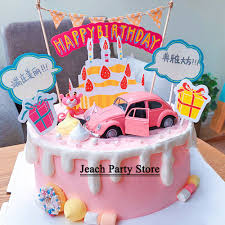 Car Toy Cars For Children Girls Baby Kids Party Gifts Cake Decorating Supplies Cupcake Dolls Model Toy Car Cake Topper Shopee Malaysia