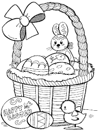Basket Easter Coloring Sheets Easter Bunny Colouring Bunny Coloring Pages