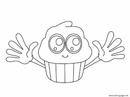 Free printable cupcake coloring pages Cupcake Kawaii Coloring Pages Printable