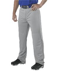 alleson youth relaxed fit open bottom baseball pants w adjustable inseam