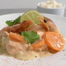 Blanquette De Saumon Sauce Blanche A La Moutarde A L Ancienne Recette Blanquette De Saumon Recettes De Cuisine Sauce Blanche