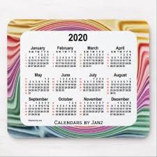2020 Rainbow Swirl 52 Weeks Calendar By Janz Mouse Pad Calendars 2019 Personalized Calendar Rainbow Swirl Custom Calendar Calendar