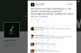 Stock photos and images available, or start a new search to explore more stock photos and images. Sehr Clever Bewerbung Per Arbeitsprobe Der Kreativtest Von Jung Von Matt Jungs Bewerbung Arbeit