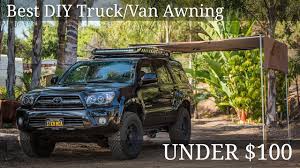 Being in the uk it's much more costly to go for that option, although there are some brilliant van outfitters based in the. Diy Truck Awning Under 100 Youtube