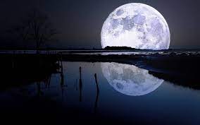 Full moons, half moons, crescent moons and even amazing harvest moons, blood moons and more. Full Moon Wallpaper Pics Best Wallpaper Hd Moon On The Water Night Sky Stars Night Sky Wallpaper