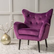 Noble House Simon Fuchsia Velvet Arm Accent Chair Walmart Com In 2020 Upholstered Accent Chairs Velvet Armchair Accent Chairs