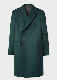 Men S Dark Green Double Breasted Wool And Cashmere Overcoat Paul Smith Designer Jackets For Men Cashmere Overcoat Overcoats