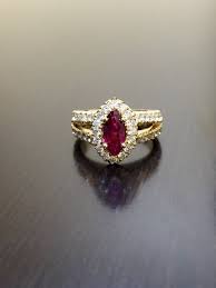 18k Yellow Gold Ruby Diamond Engagement Ring 18k Gold Etsy In 2020 Ruby Wedding Rings Yellow Gold Wedding Ring Ruby Diamond Engagement Ring