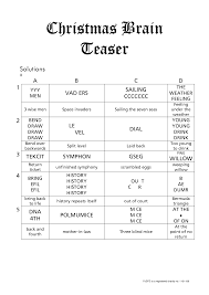 Printable Christmas Brain Teasers Christmas Riddles Brain Teasers Free Christmas Printables