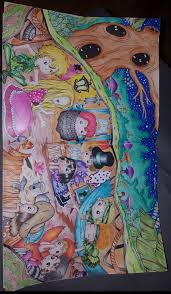 Pin On Completed Pages Adult Coloring