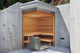 Finden sie ihr perfektes saunahaus bei megasauna.de ✓ kompetente beratung ✓ über 20 jahre dusche oder badebottich sorgen für die abkühlung. Aussensauna Sichtbeton Kung Sauna Aussensauna Sauna Aussen Sauna Im Garten
